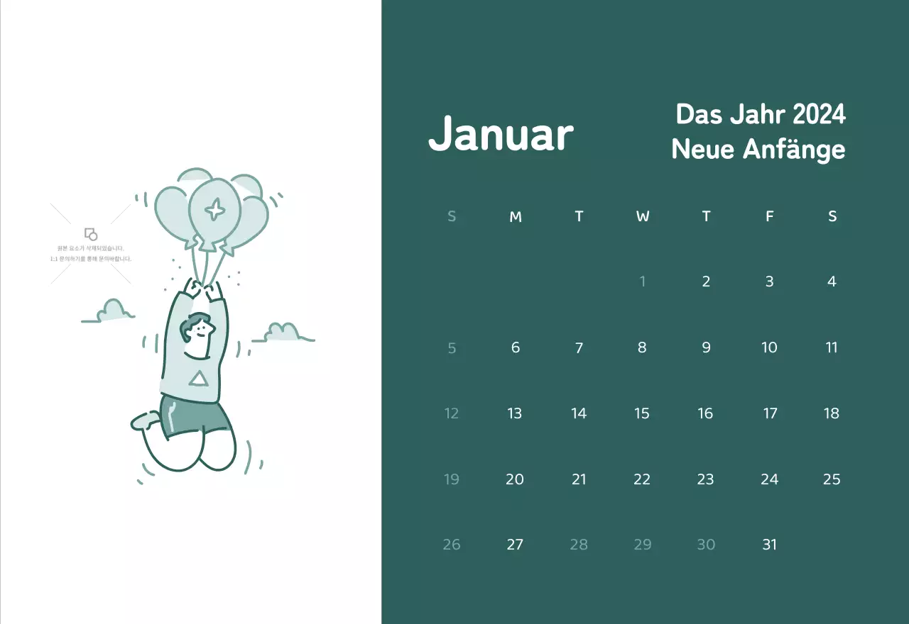 Kalender mit farbenfrohen und emotionalen Illustrationen