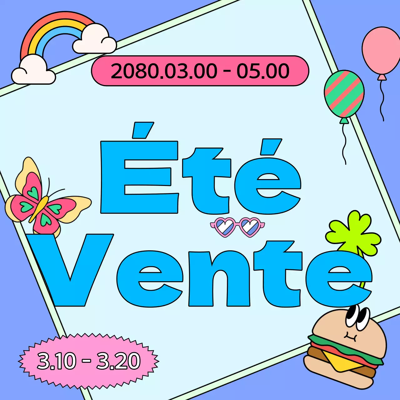 Un tour d'horizon des événements estivaux kitsch en bleu clair et rose