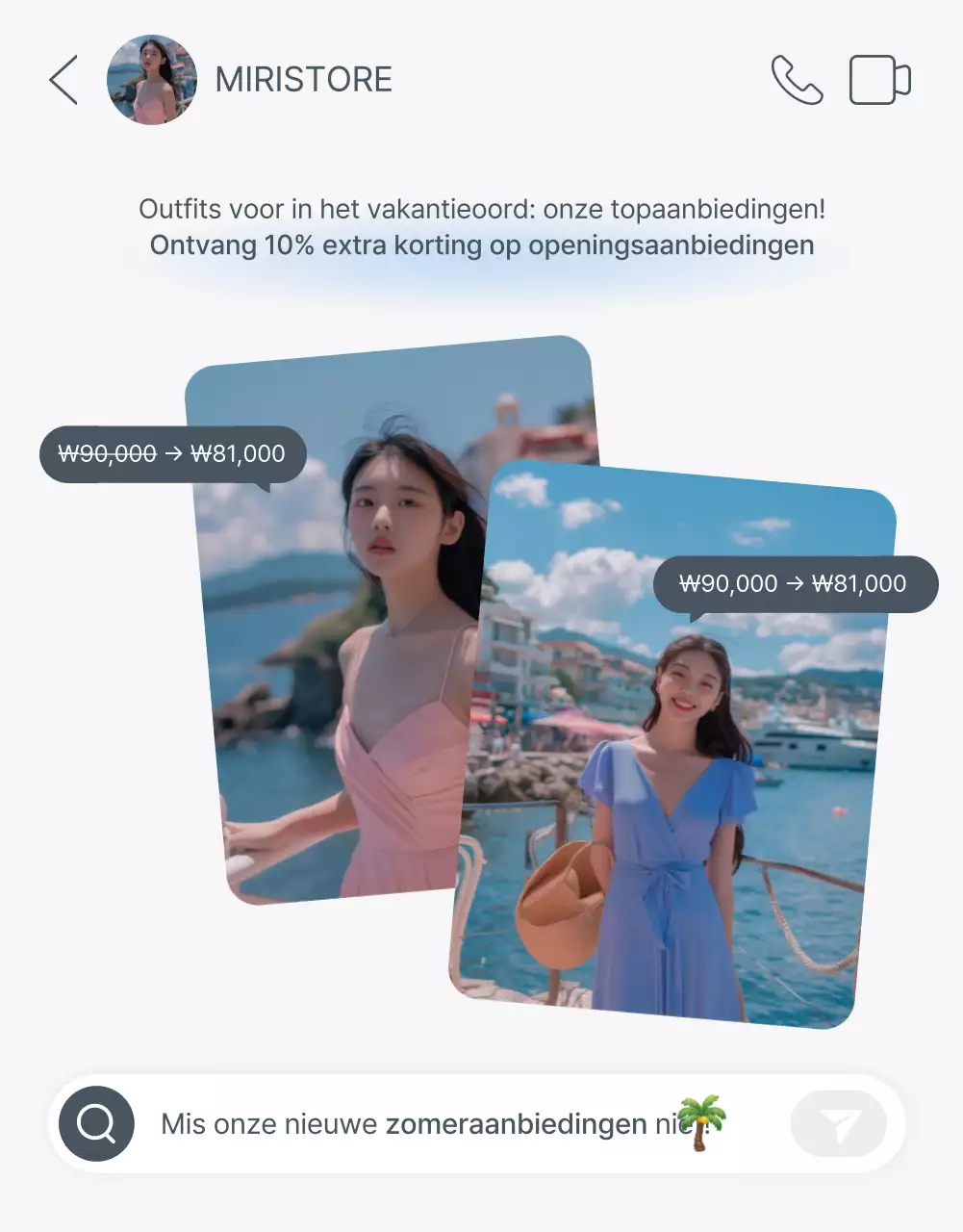 Trendy zomervakantie emoji concept in blauw en lichtblauw om mode te promoten