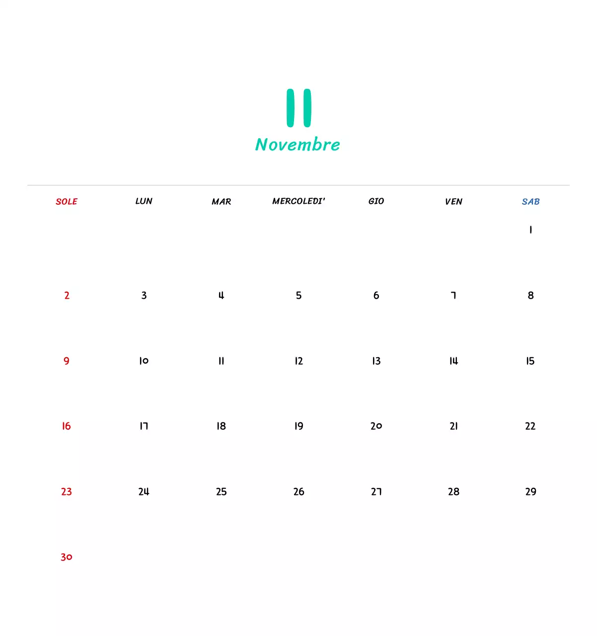 Calendario di Capodanno con simpatiche illustrazioni