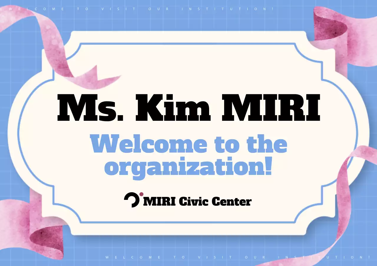 Blue Modern Welcome Announcement Poster