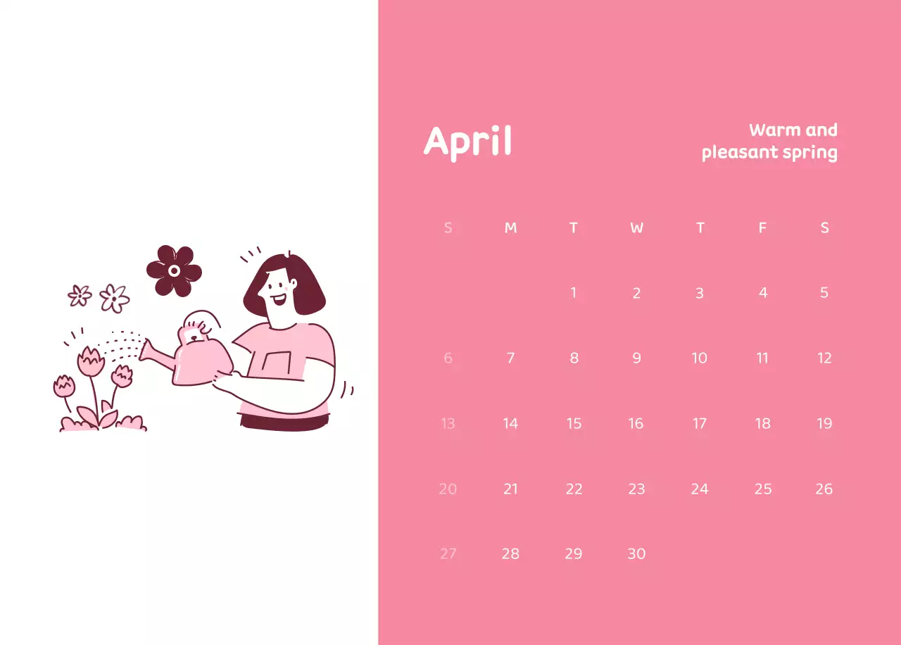 Calendars with colorful, emotional illustrations