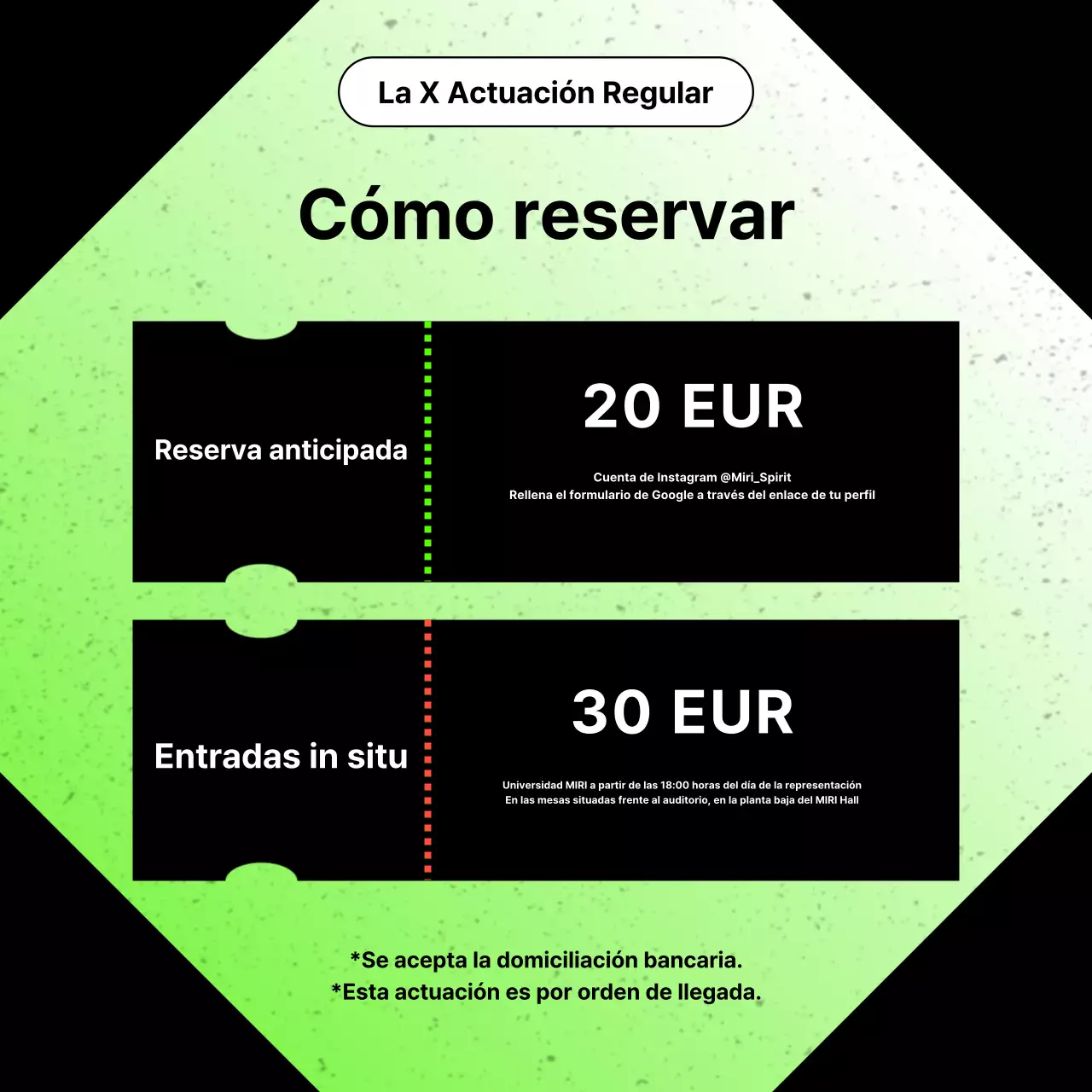 Promover las actuaciones regulares de los clubes universitarios negros y verdes de moda