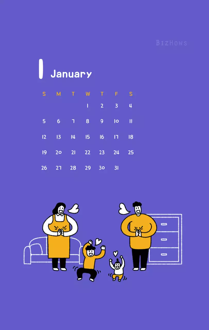 かわいいイラストの年賀状