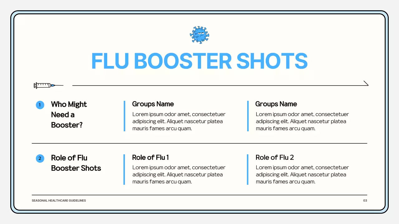 Blue Minimal Healthcare Guideline Presentation