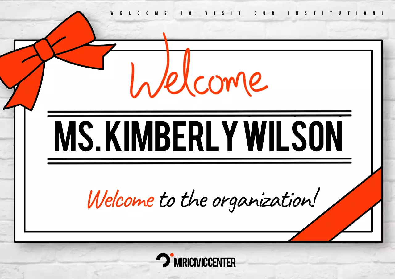 Orange Simple Welcome Announcement Poster