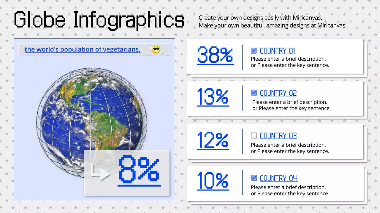 Blue Modern Vegetarian Statistics Report Infographic