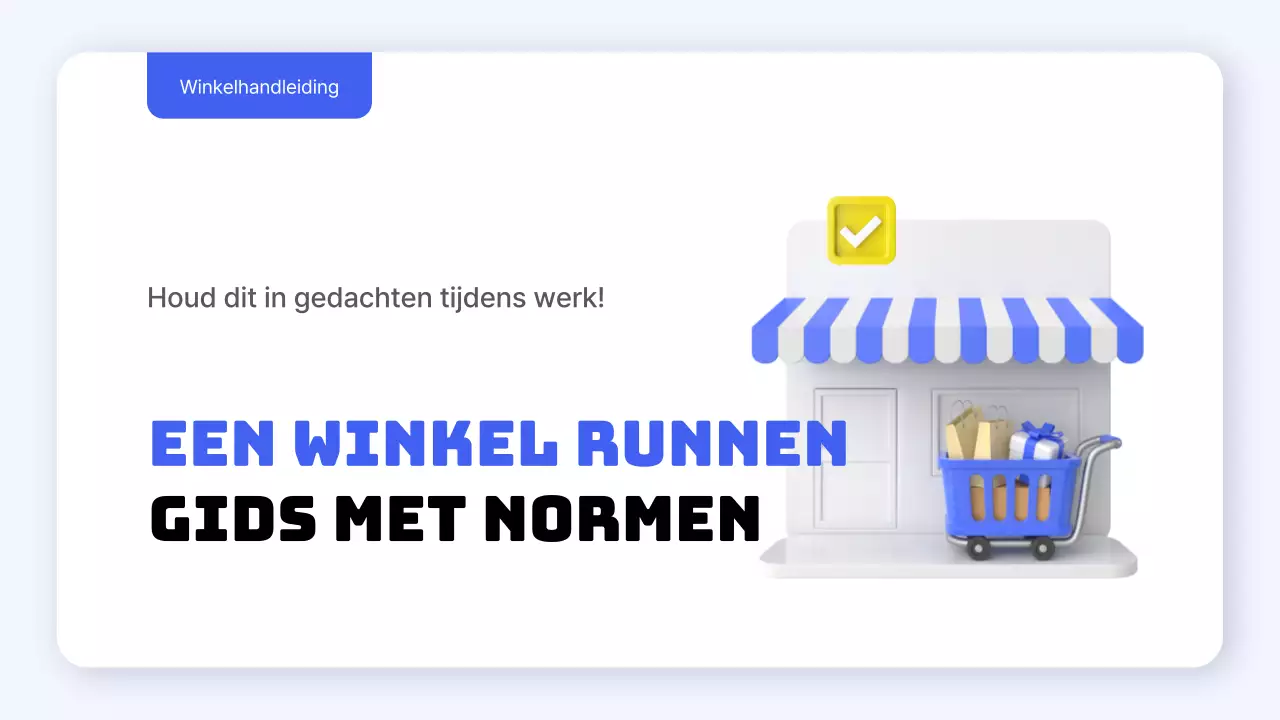 Een handleiding voor eenvoudige blauwe en gele winkelnormen