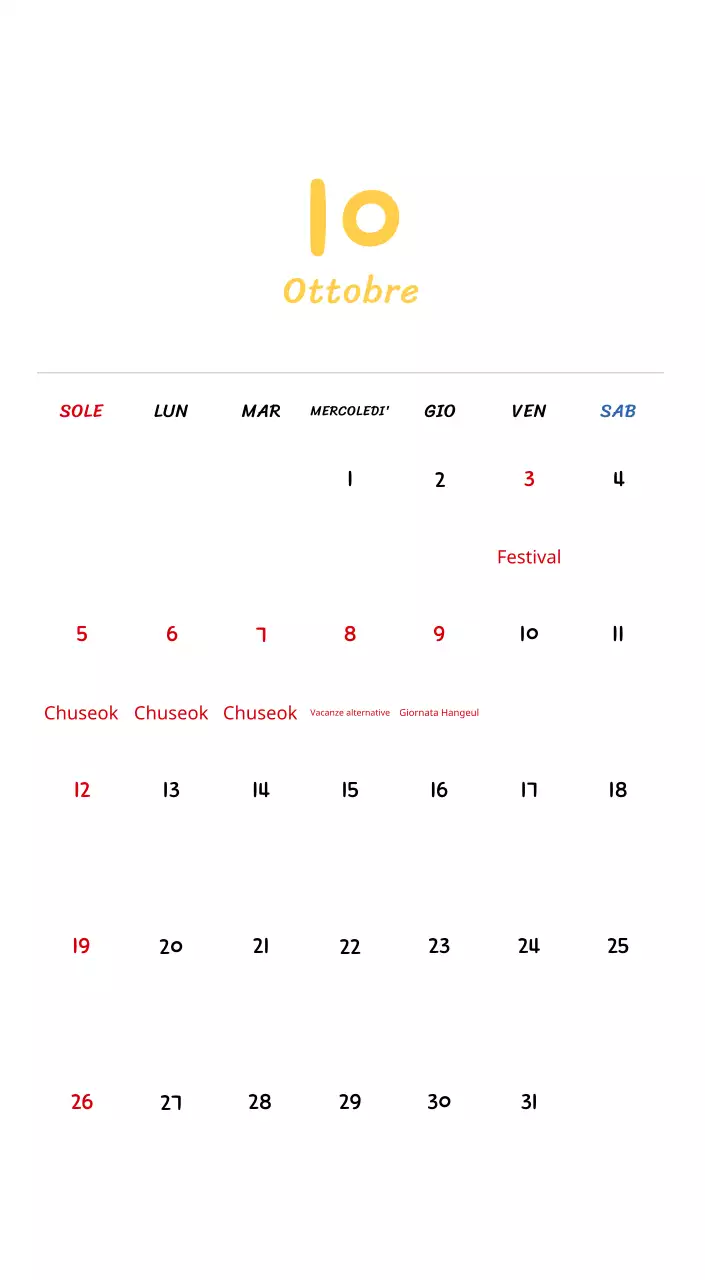 Calendario di Capodanno con simpatiche illustrazioni