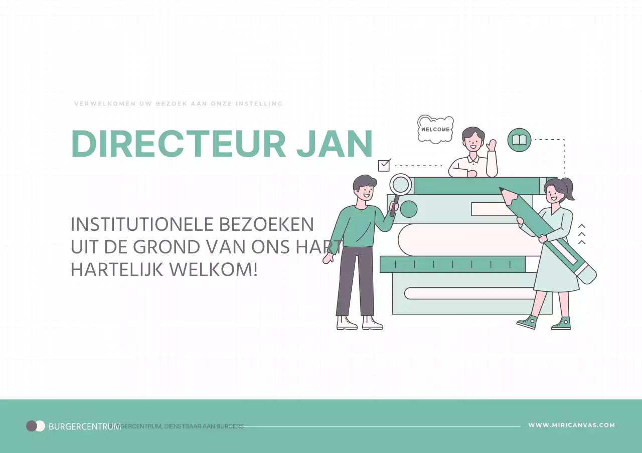 Een trendy welkomstbord in groen en grijs