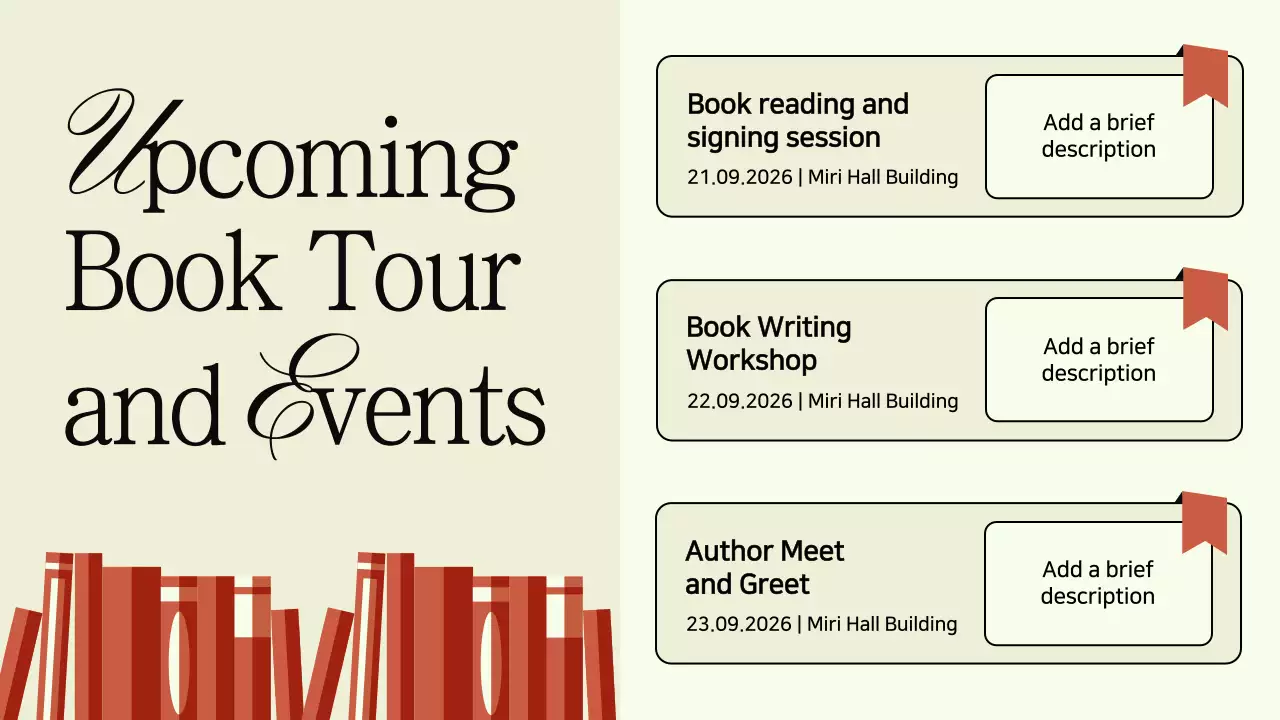 Beige Elegant Book Invitation Presentation