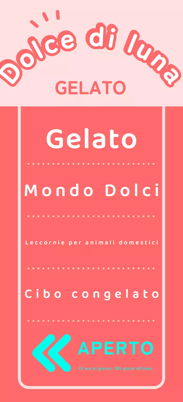 Segnaletica per i personaggi dei gelati dolce e simpatica