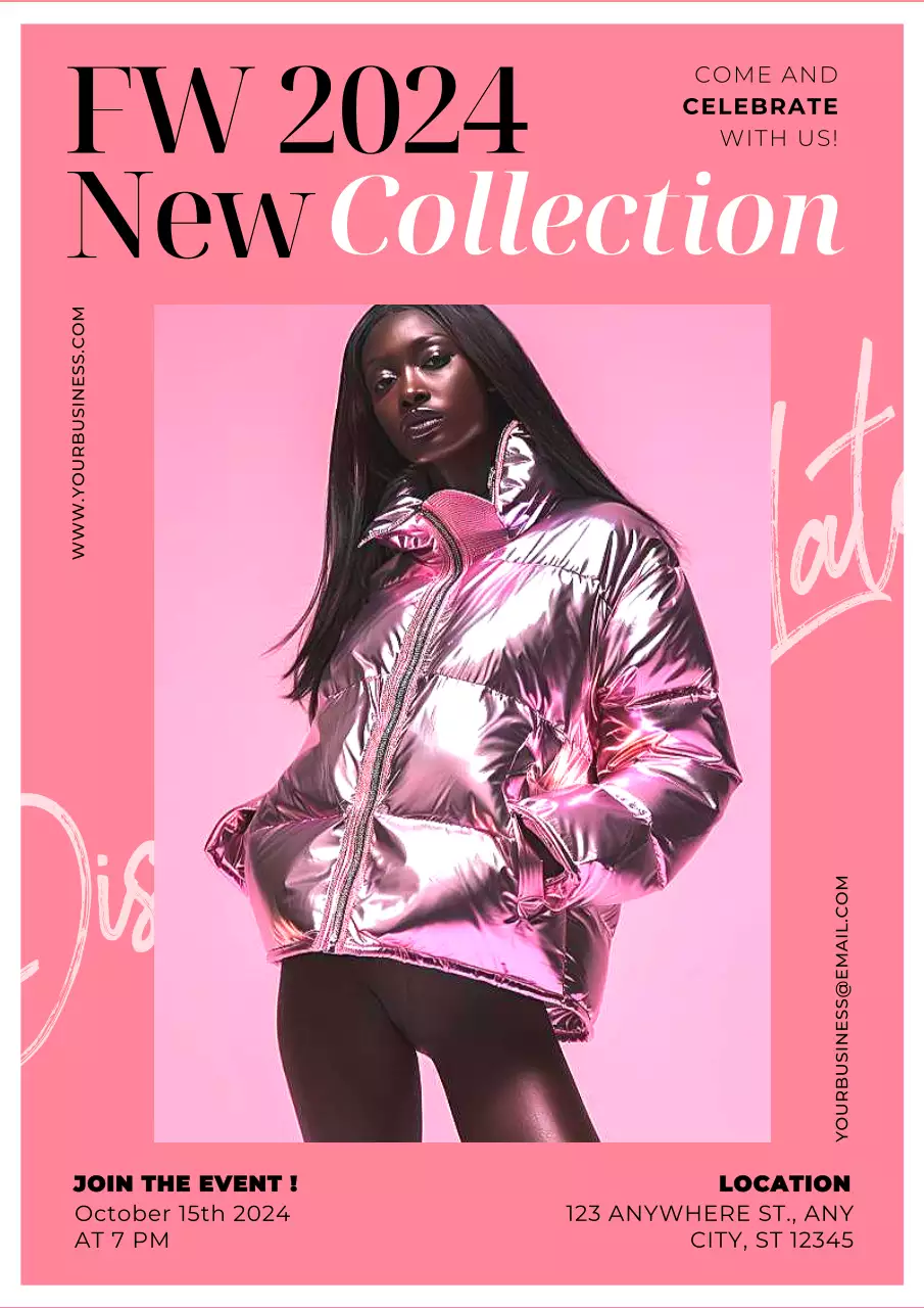 Pink Trendy Fashion Promotion Poster