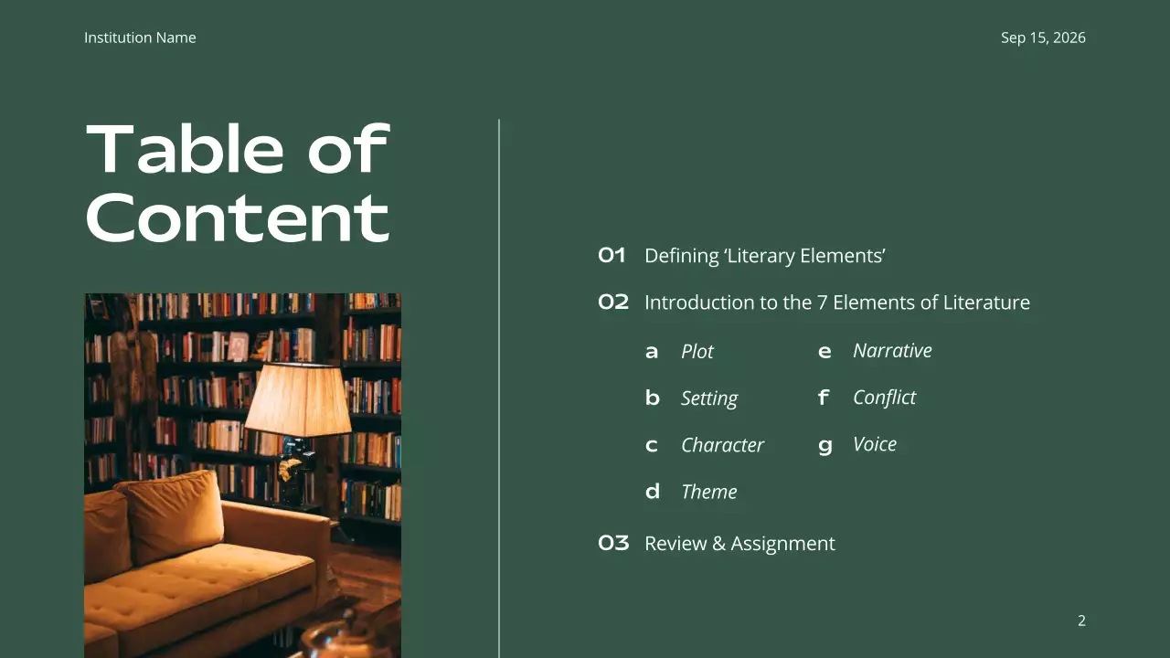 Beige Classic Literature Course Presentation