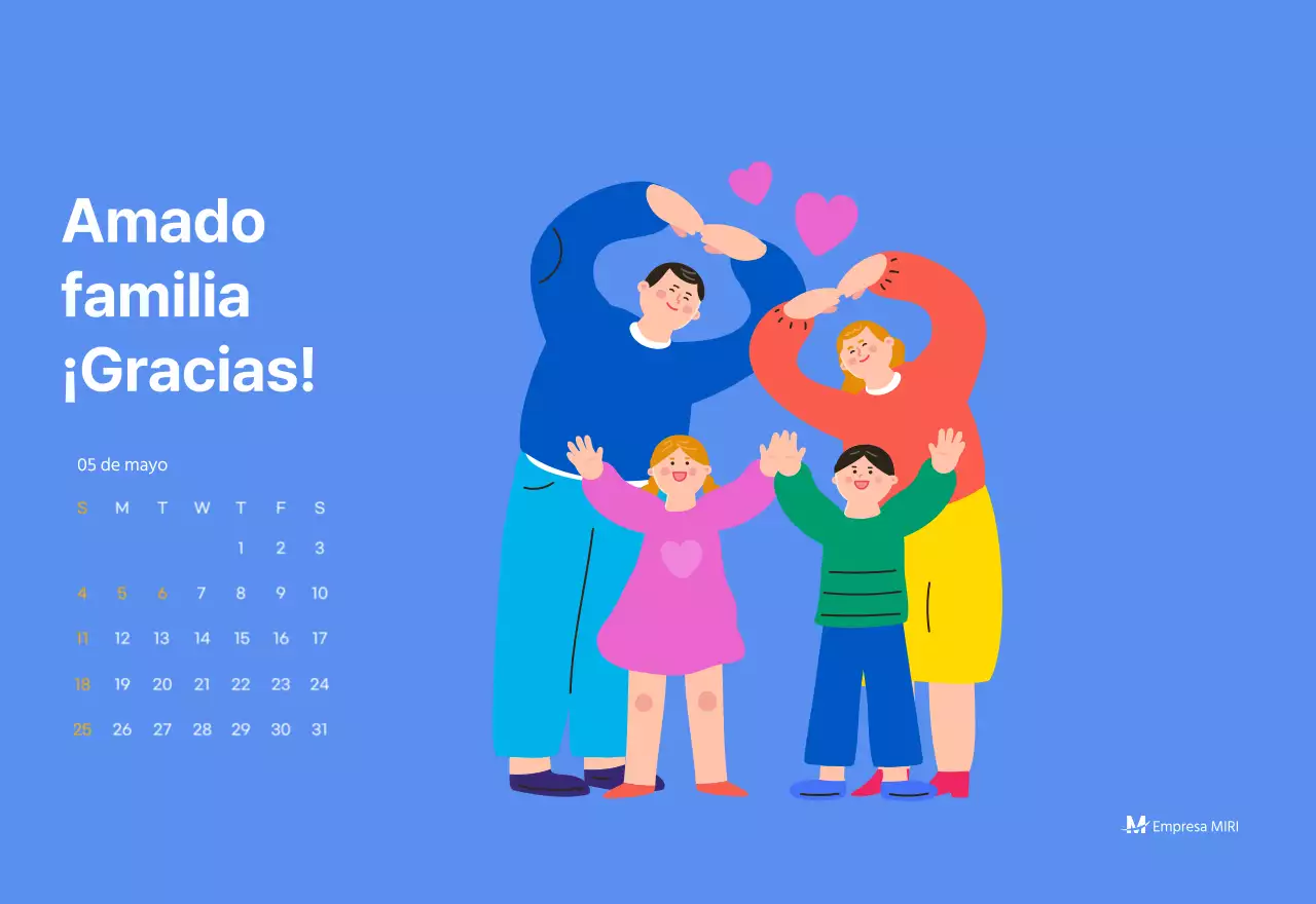 Calendario motivacional con ilustraciones llenas de energía y citas positivas sobre fondo azul claro