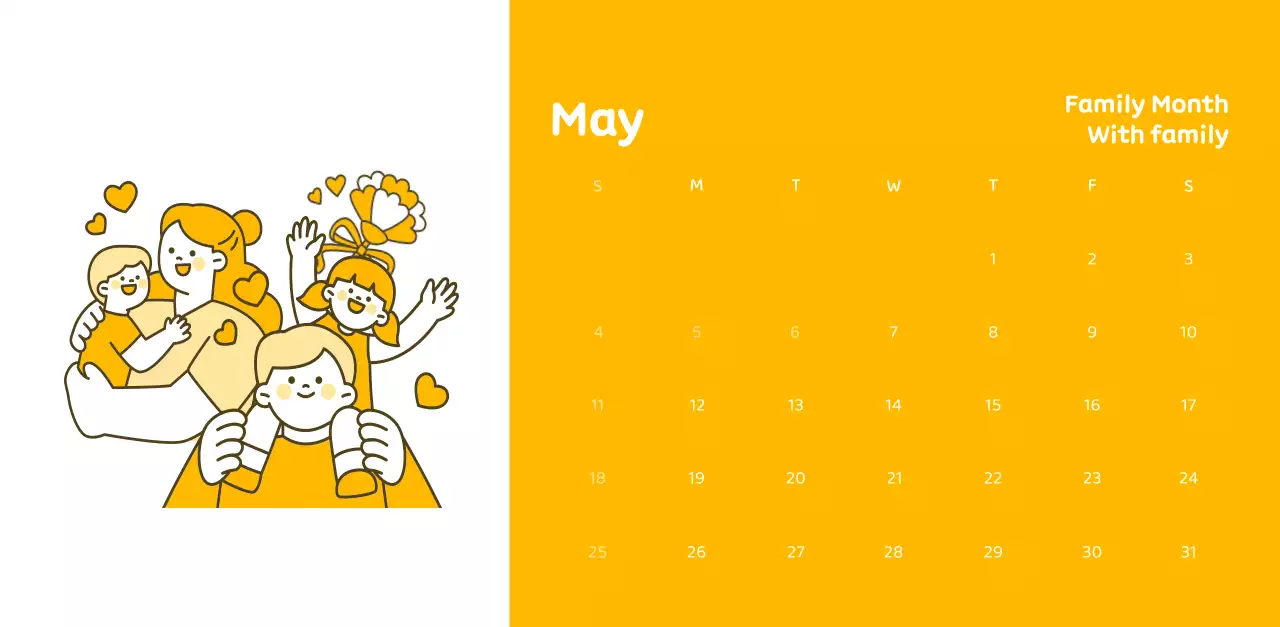 Calendars with colorful, emotional illustrations