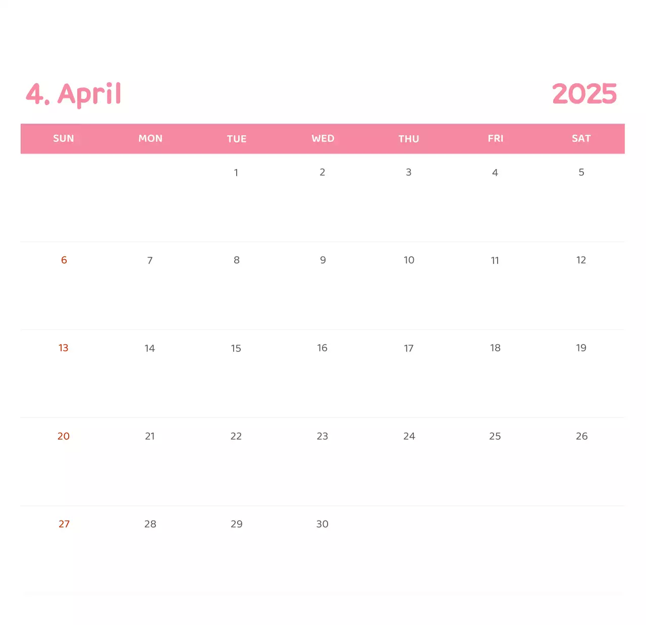 様々な色使いの情緒的なイラストが入ったカレンダー。