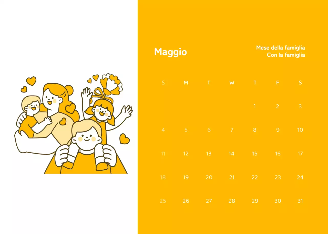 Calendari con illustrazioni colorate ed emozionali
