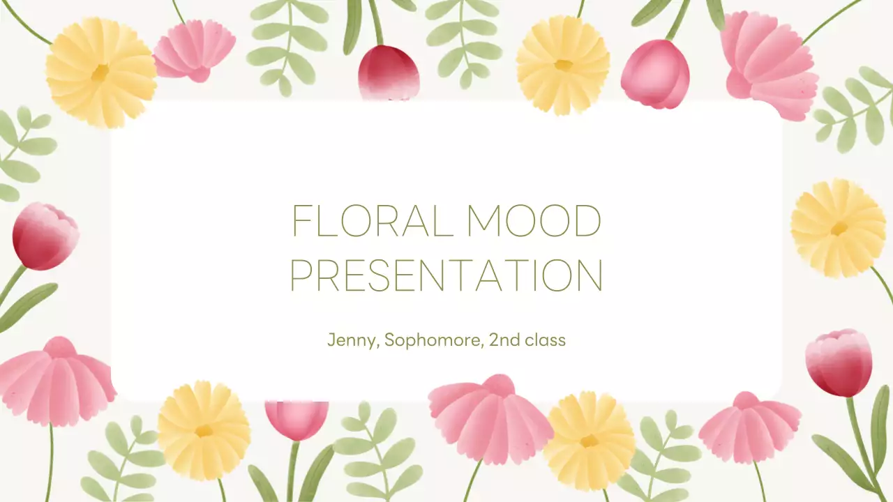 Pink Floral Guide Presentation