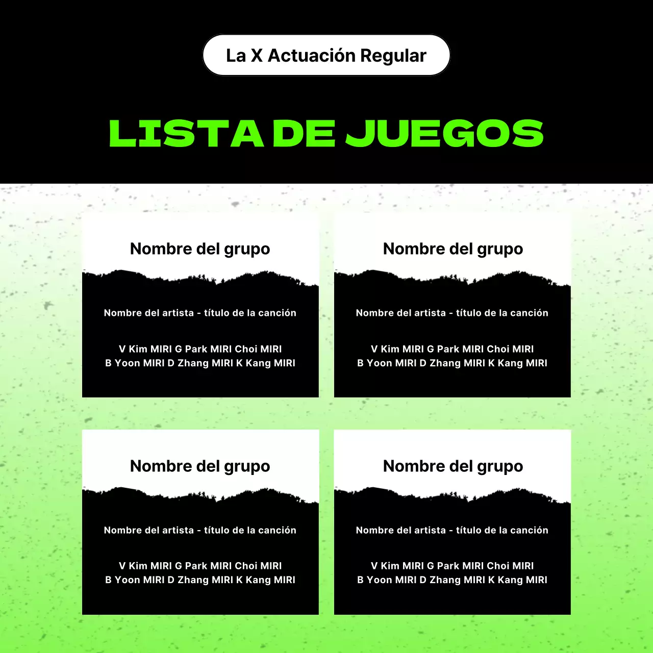 Promover las actuaciones regulares de los clubes universitarios negros y verdes de moda