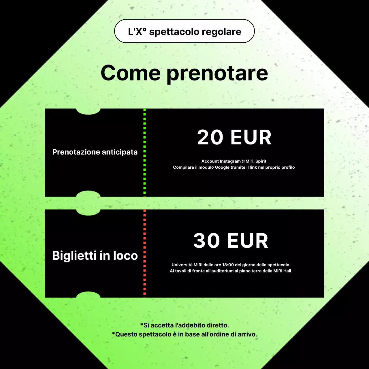 Promuovere le esibizioni regolari dei club universitari nero-verdi alla moda
