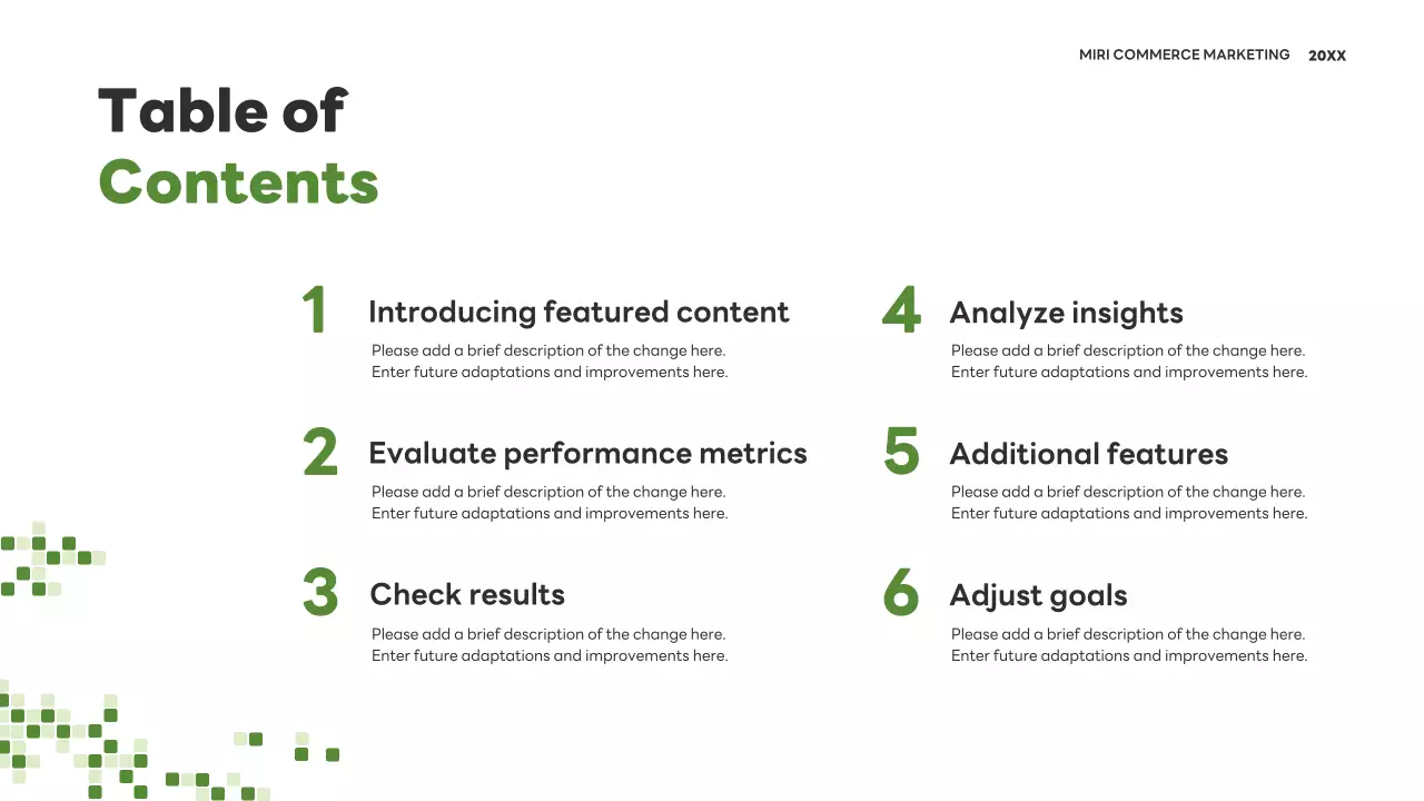 흰색과 초록색의 심플한 콘텐츠 인사이트 분석 보고서