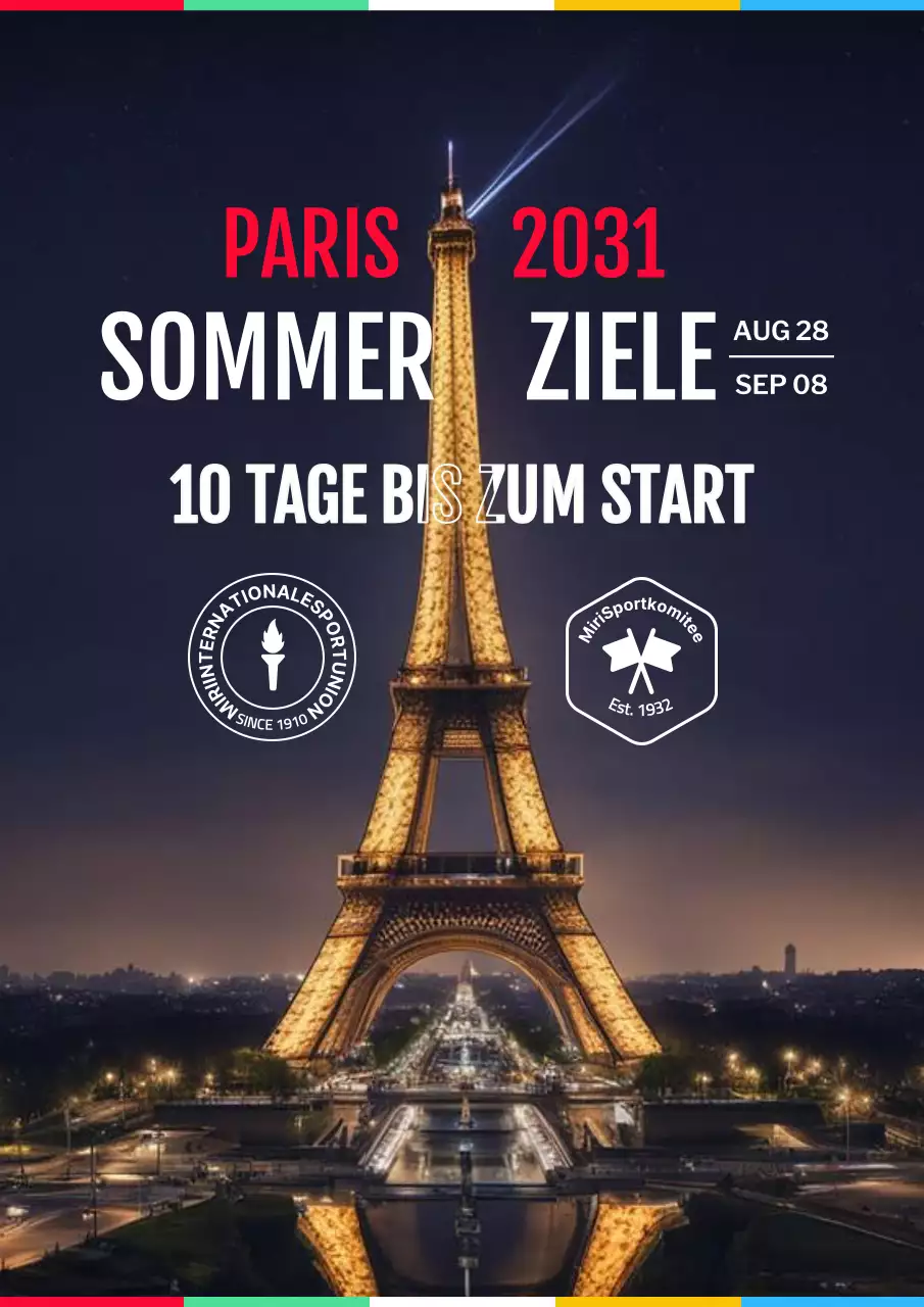 Blau und Schwarz und Weiß Modern Generic Sports Tournament Promotion