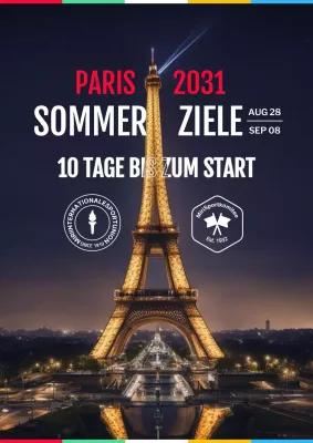 Blau und Schwarz und Weiß Modern Generic Sports Tournament Promotion