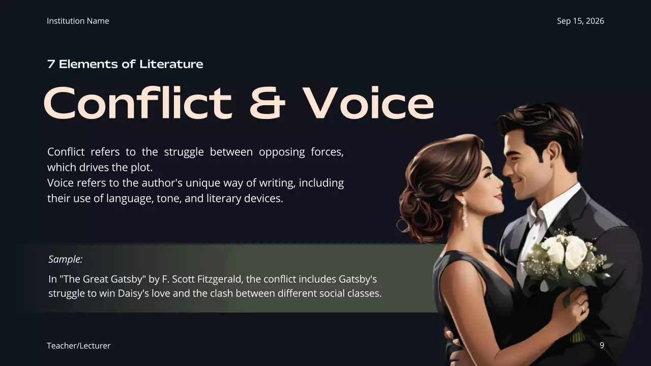 Beige Classic Literature Course Presentation