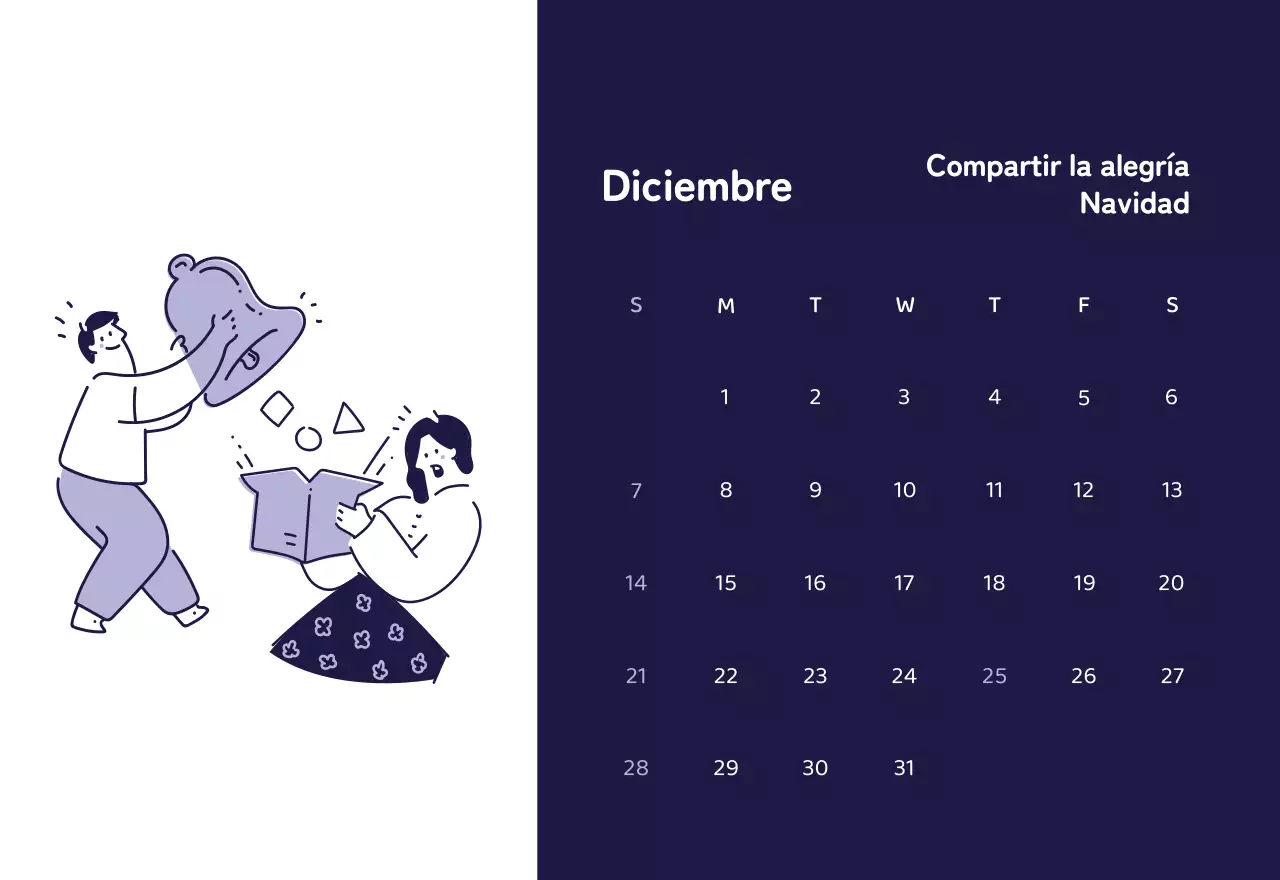 Calendarios con ilustraciones coloristas y emotivas