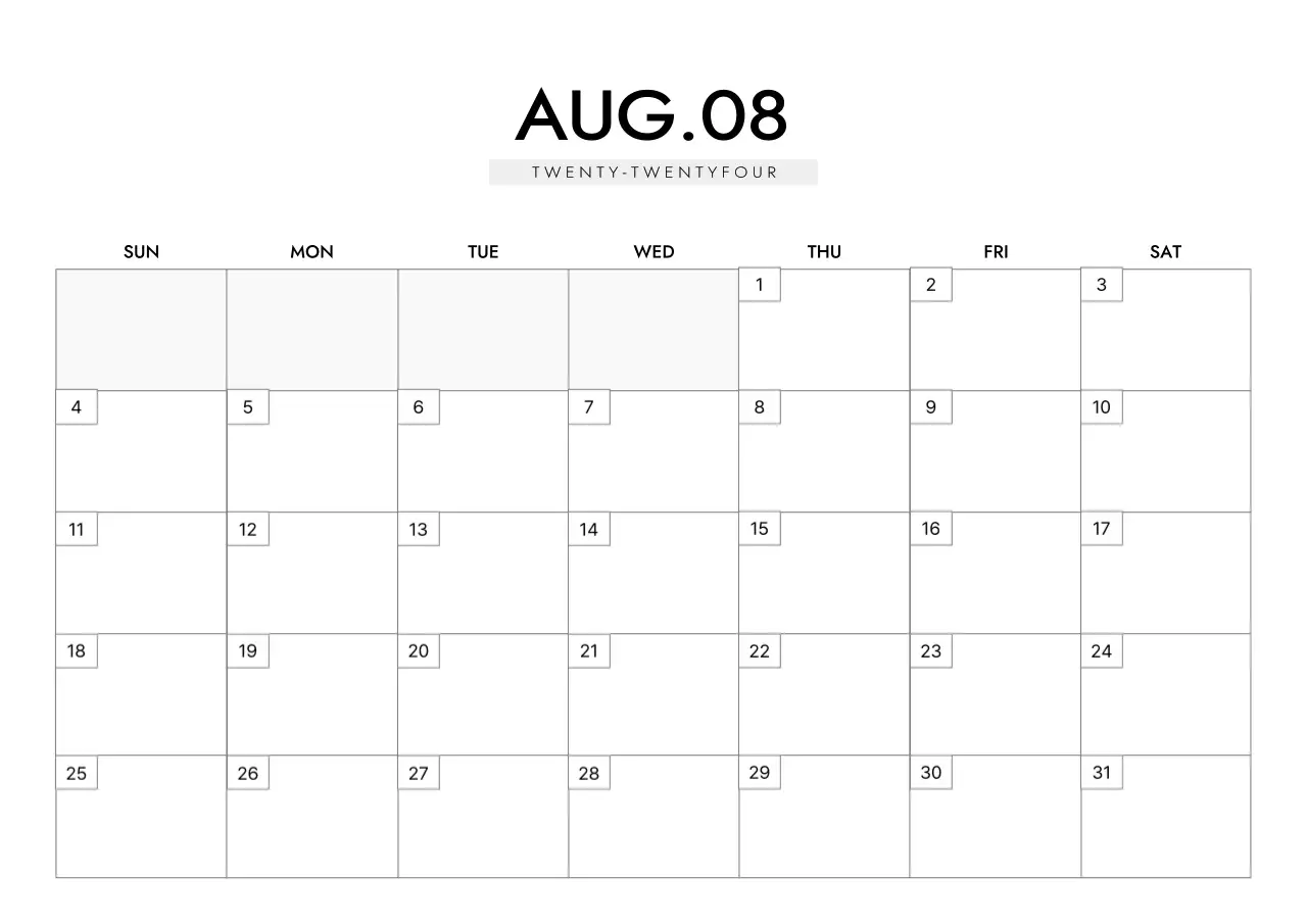 白 シンプル カレンダー ポスター