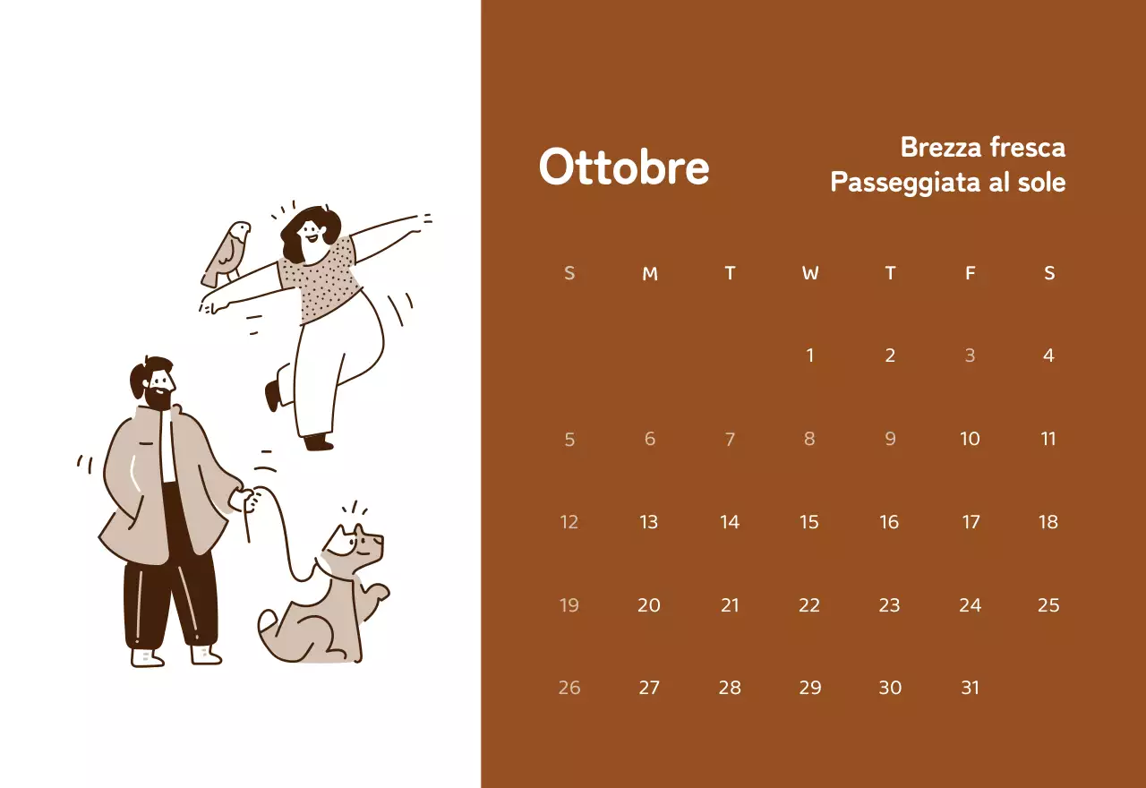 Calendari con illustrazioni colorate ed emozionali