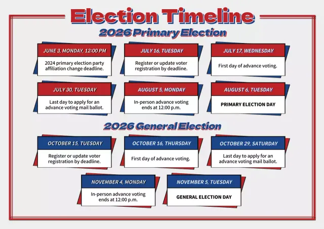 Poster Jadwal Pemilu Modern Merah