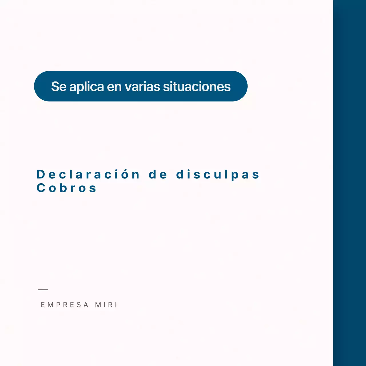 Una colección de disculpas sencillas en azul