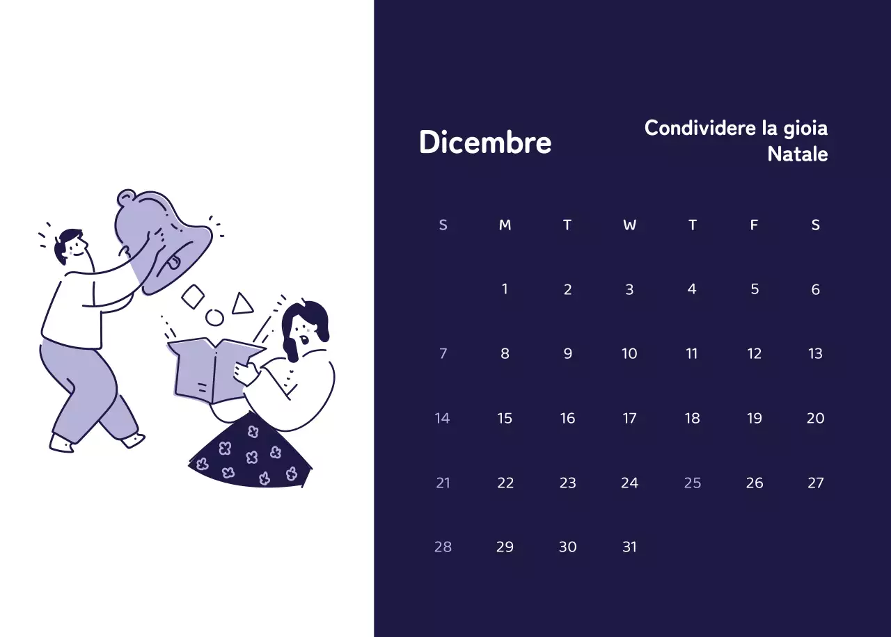 Calendari con illustrazioni colorate ed emozionali