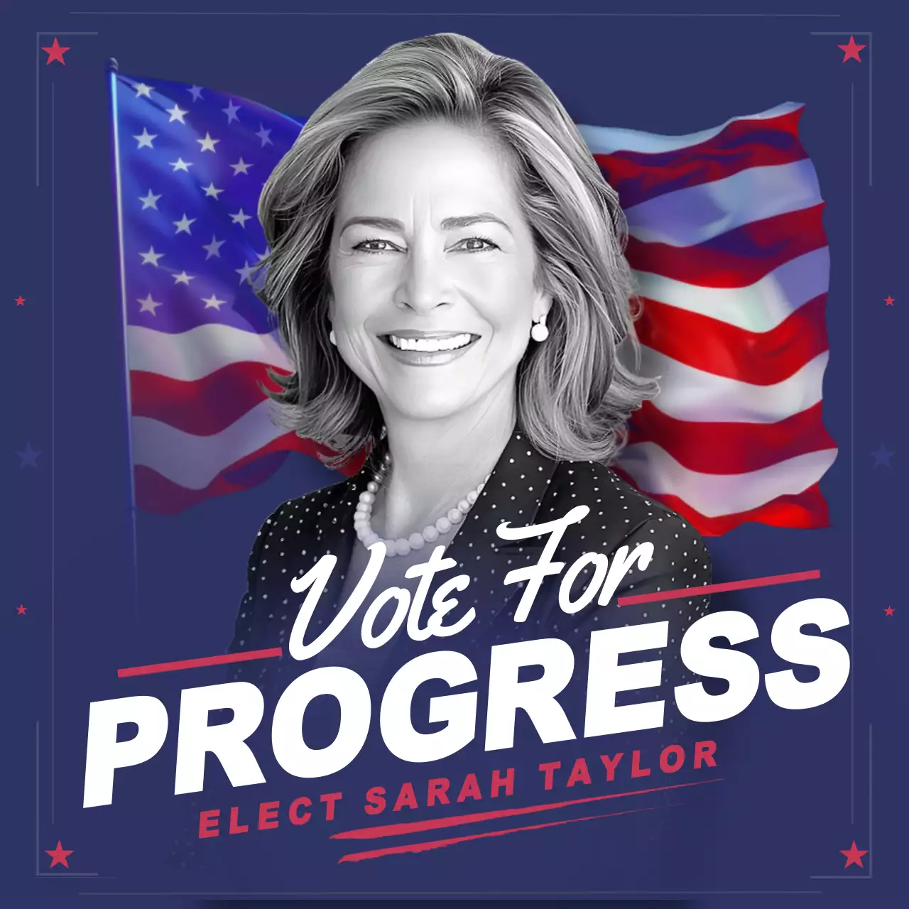 Navy Professional Election Promotion Social Media Post