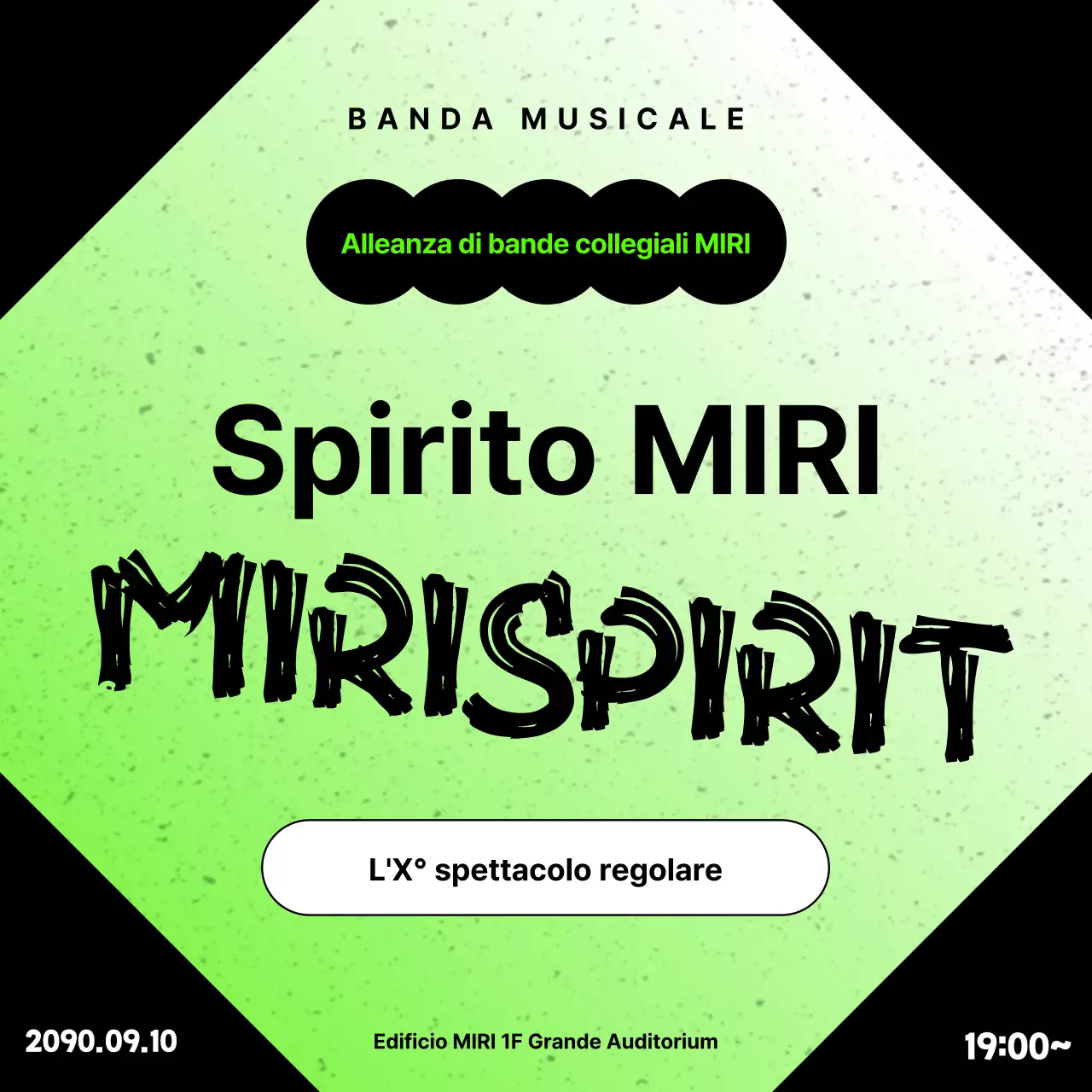 Promuovere le esibizioni regolari dei club universitari nero-verdi alla moda