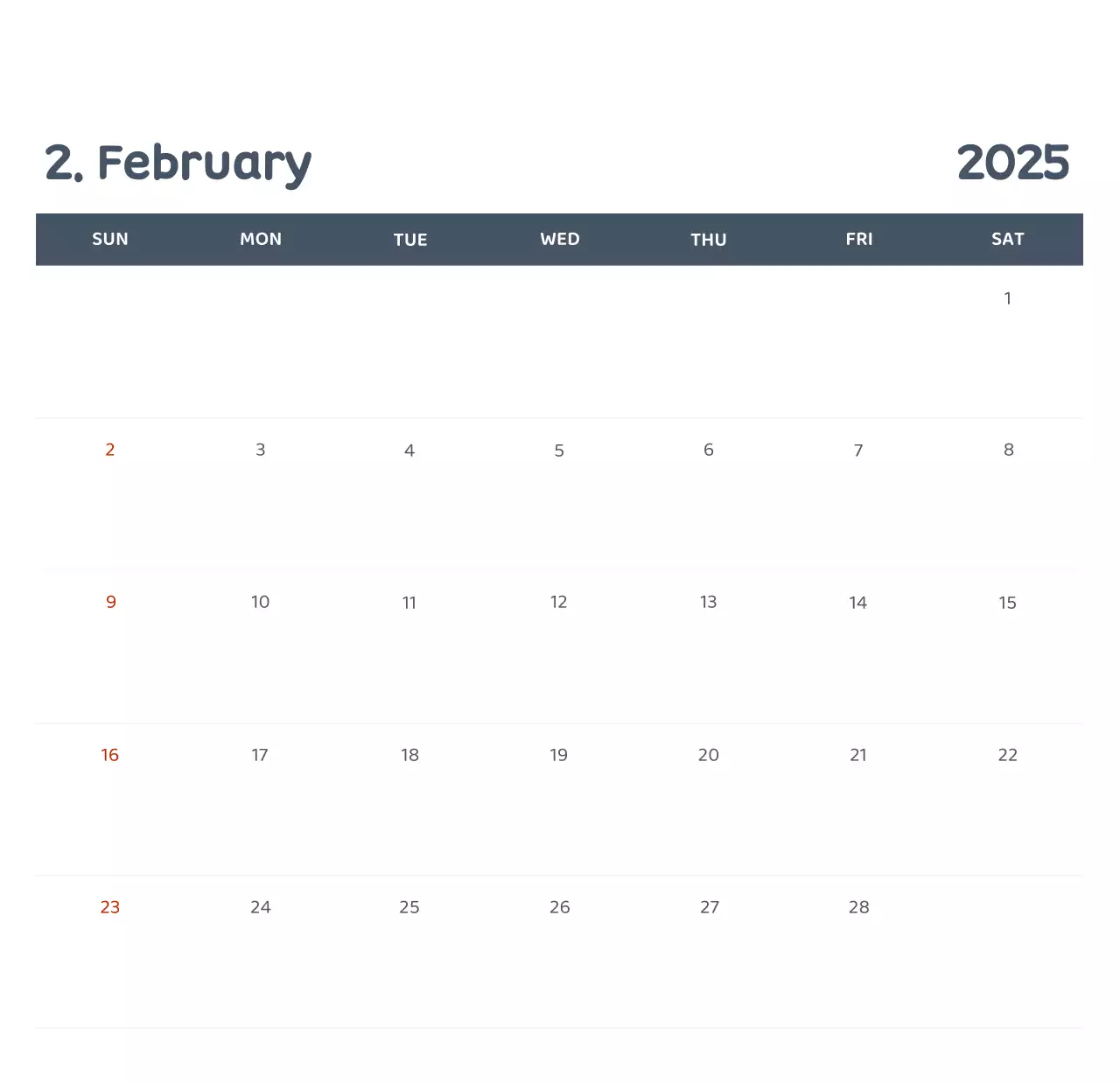 様々な色使いの情緒的なイラストが入ったカレンダー。