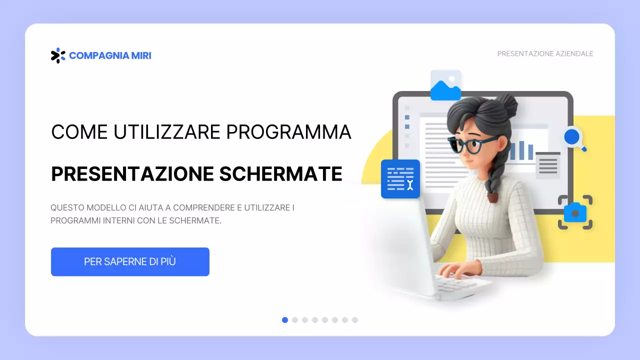 Guida ai programmi di stile dell'interfaccia utente in bianco e blu