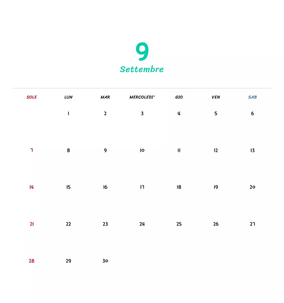 Calendario di Capodanno con simpatiche illustrazioni