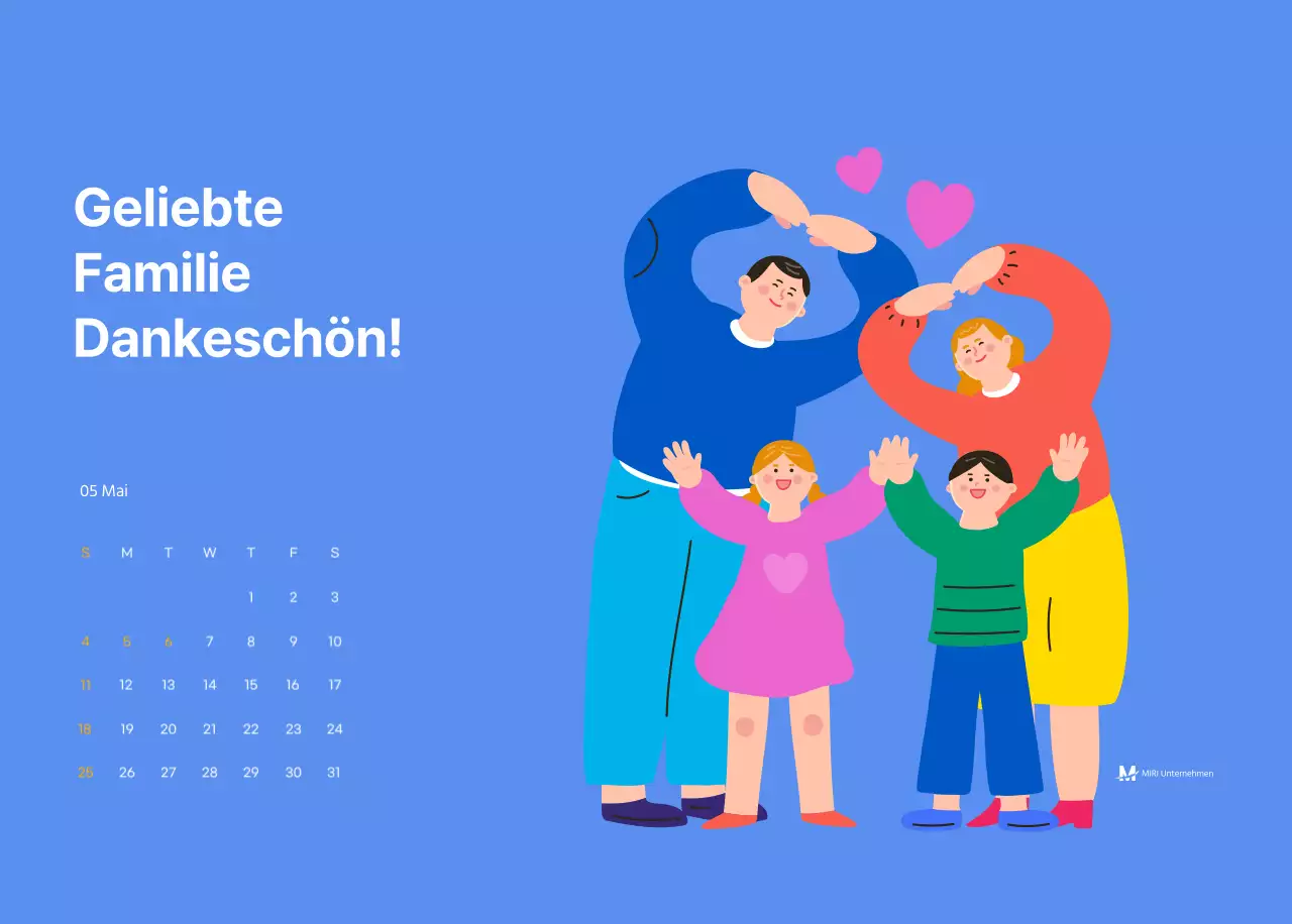 Motivationskalender mit energiegeladenen Illustrationen und positiven Zitaten auf hellblauem Hintergrund