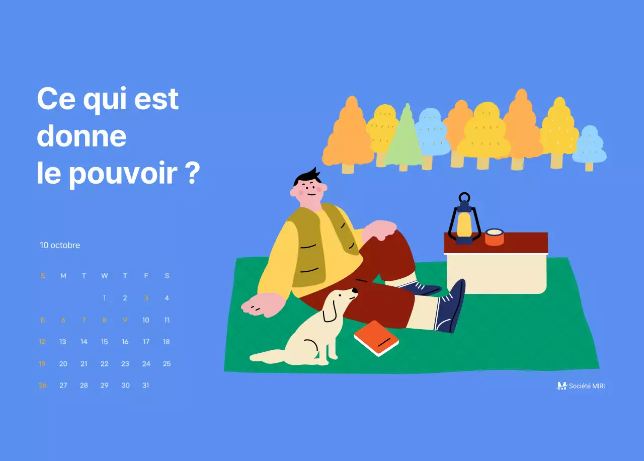 Calendrier de motivation avec des illustrations énergiques et des citations positives sur un fond bleu clair