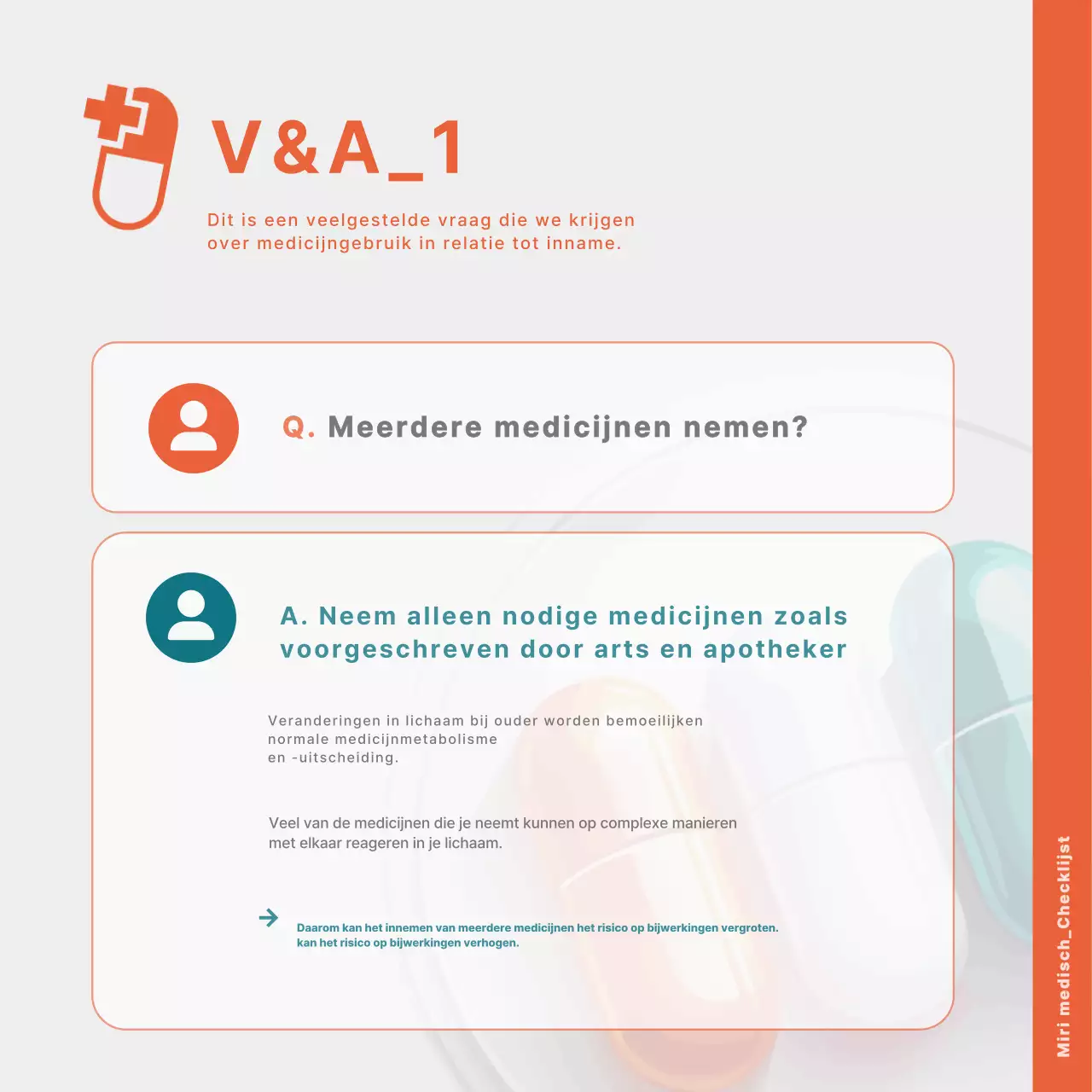 Een eenvoudige, oranje gids voor correct medicijngebruik