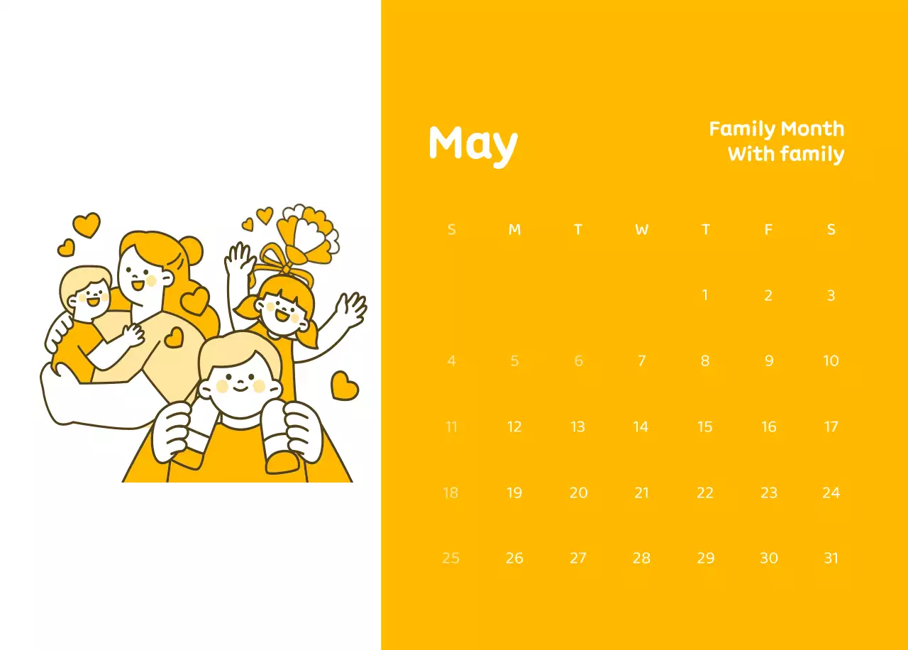 Calendars with colorful, emotional illustrations