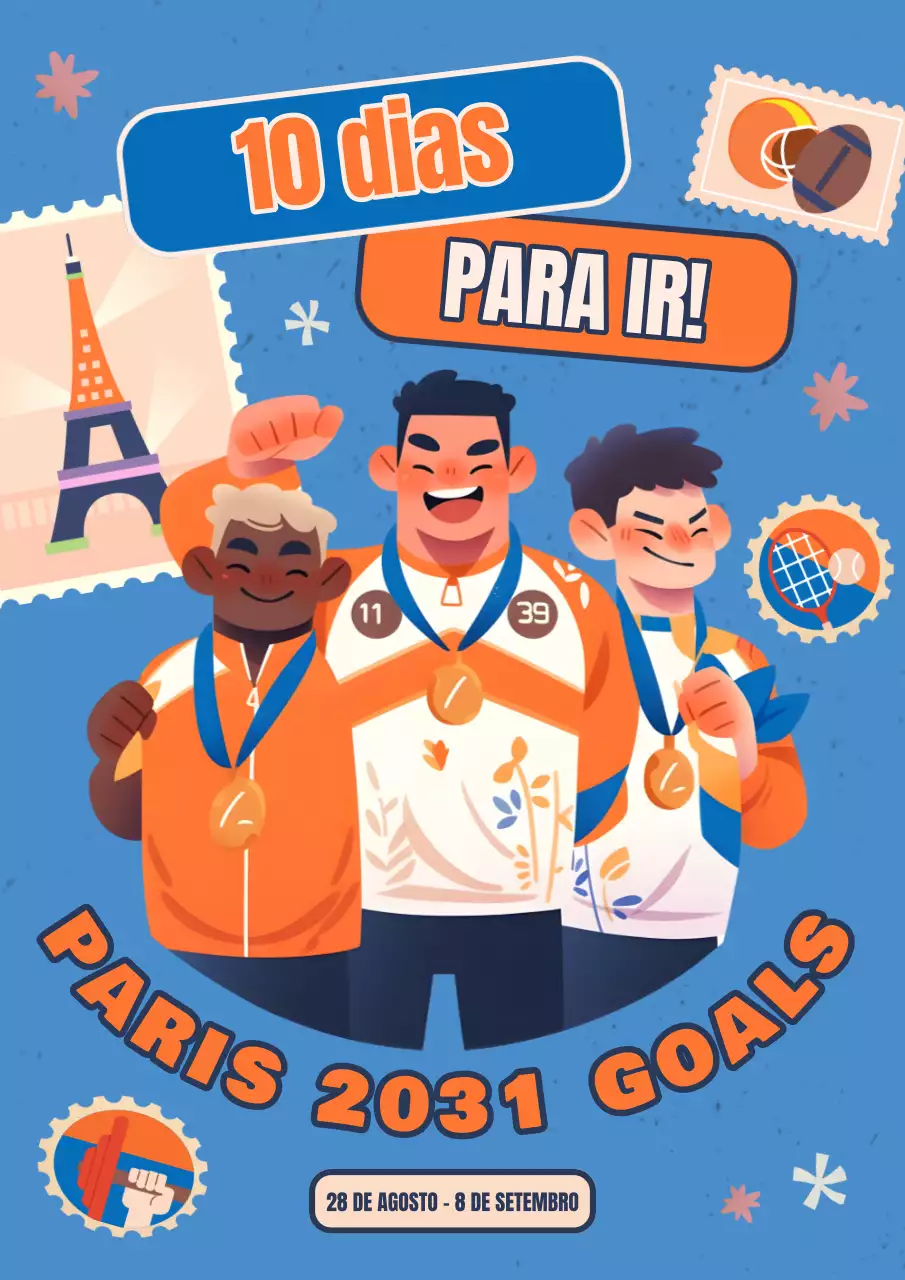 Laranja Azul Moderno Genérico Promoção de torneios desportivos