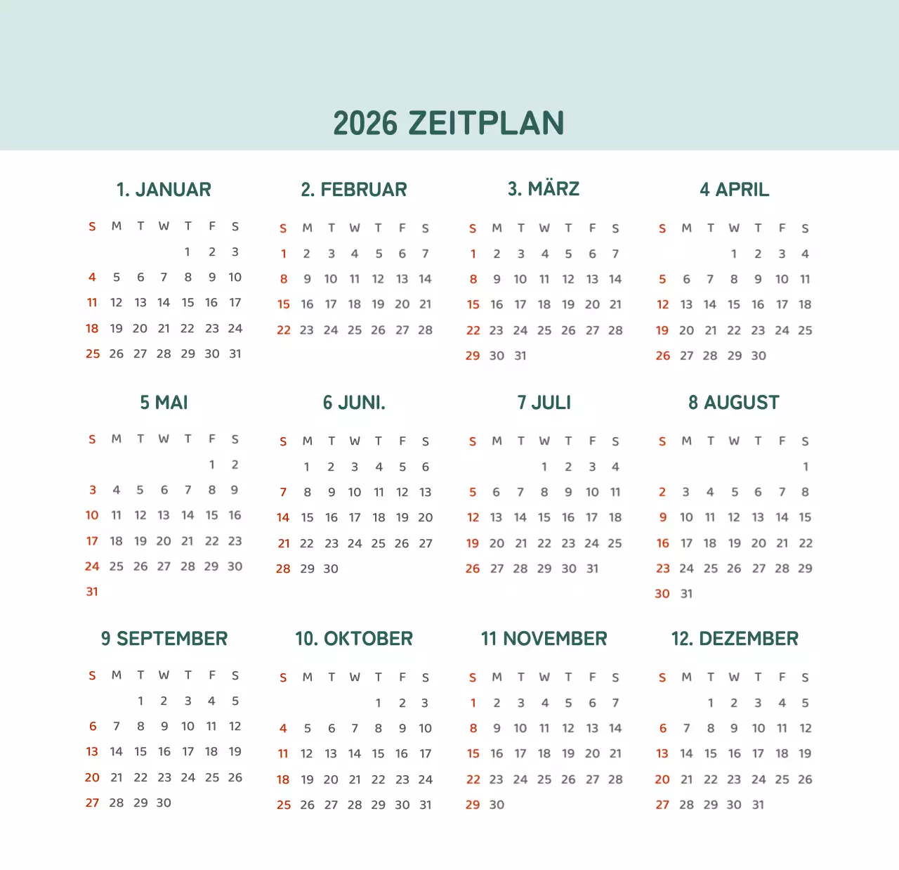 Kalender mit farbenfrohen und emotionalen Illustrationen