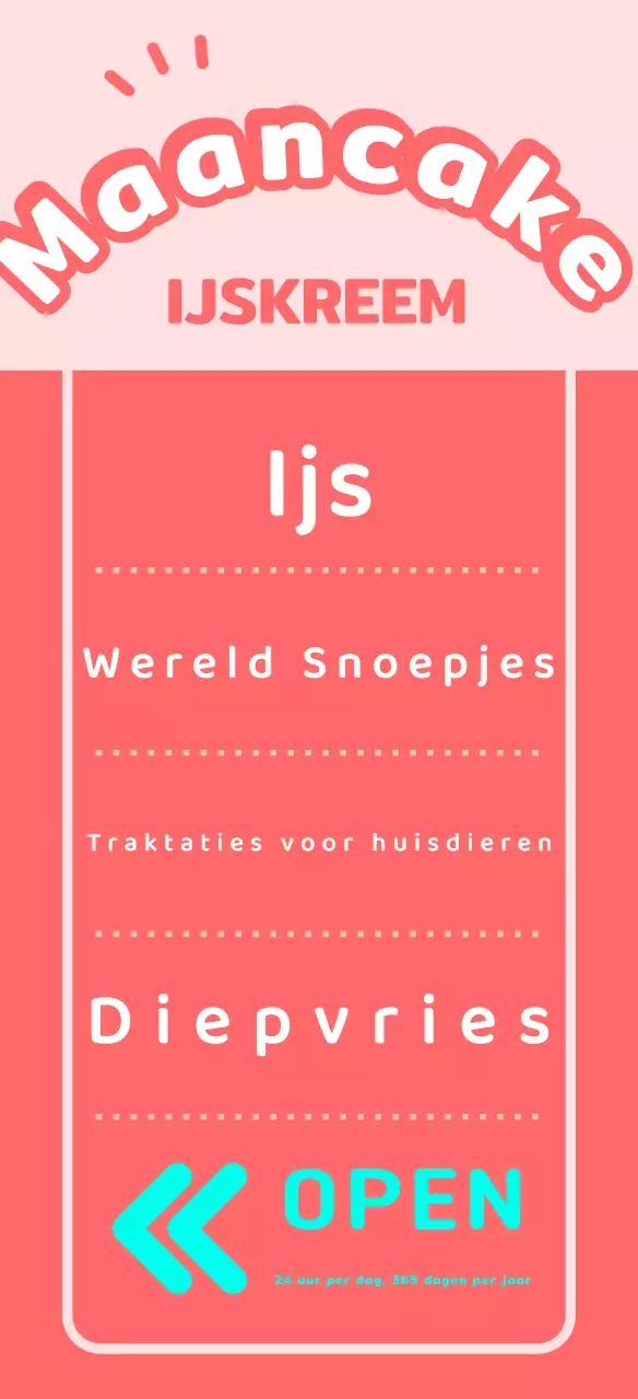 Lieve en schattige ijsco bewegwijzering