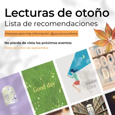 Material de promoción Modern Friendly Autumn Reads