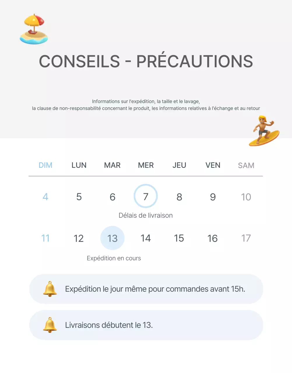 Concept d'emoji de vacances d'été en bleu et bleu clair pour promouvoir la mode
