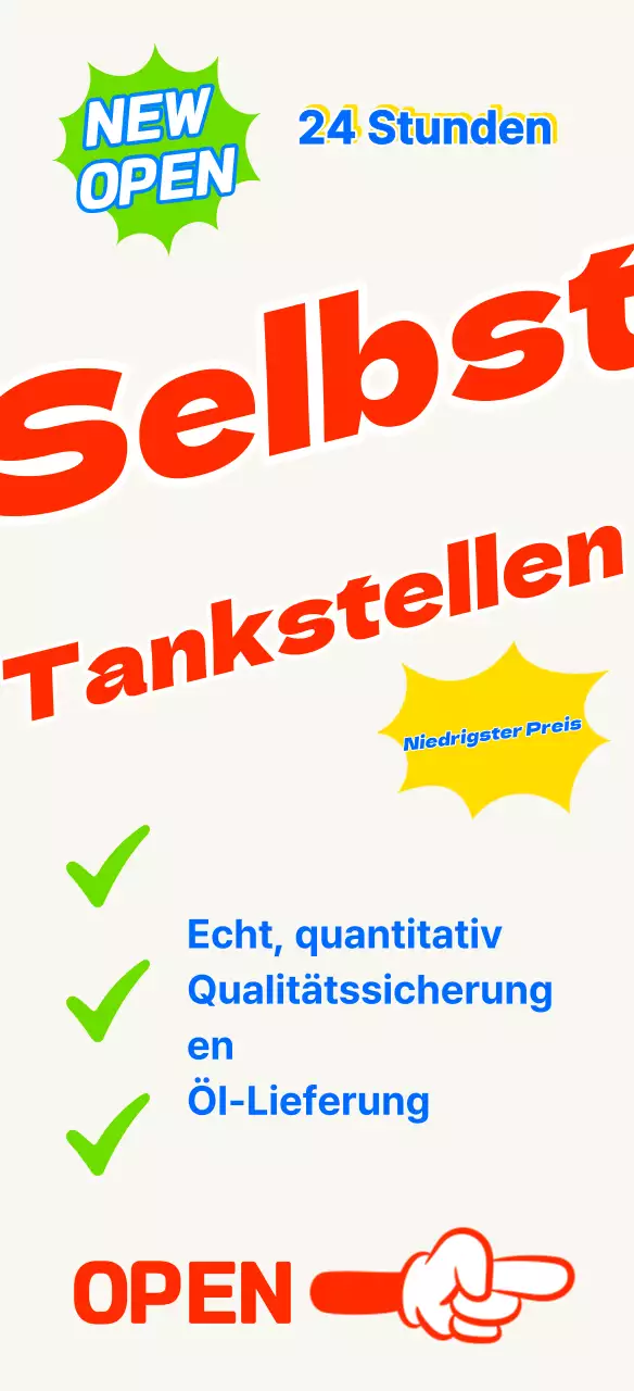 Amerikanisches handgemaltes Tankstellenschild